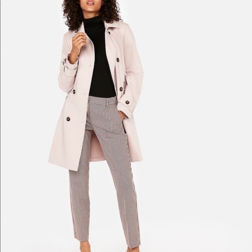 Light Pink Double Breasted Trench-coat